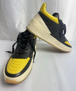 Fear of God Sneakers Size 41 Yellow Black Leather Made in Italy Rare