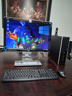 Hp desktop computer windows 10. good working condition.  AMD Athlon 824 processor.   Wifi adapter.  8 gb ram.  64 bit operating system.   dvd reader. 