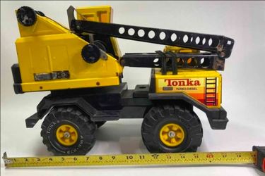 Vintage Tonka Crane Steel Construction Truck Turbo Diesel  XMB 975 - No Clam 1980s