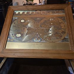 Gold BLAEU WALL MAP 