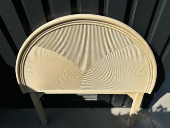 Vintage Pencil Reed Bamboo Rattan Twin Headboard