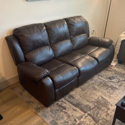 Reclining Leather Couch (3 Seater)