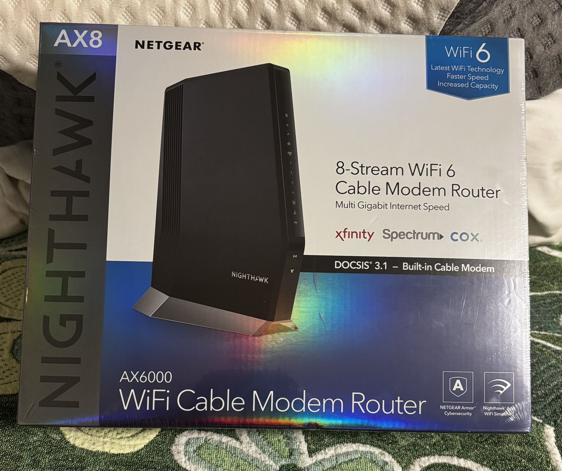 NETGEAR AX8 WiFi Cable Modem Router AX6000 BRAND NEW!!