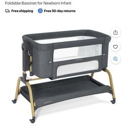 Angelbliss 3-in-1 Baby Bassinet & Bedside Sleeper, Rocking Crib