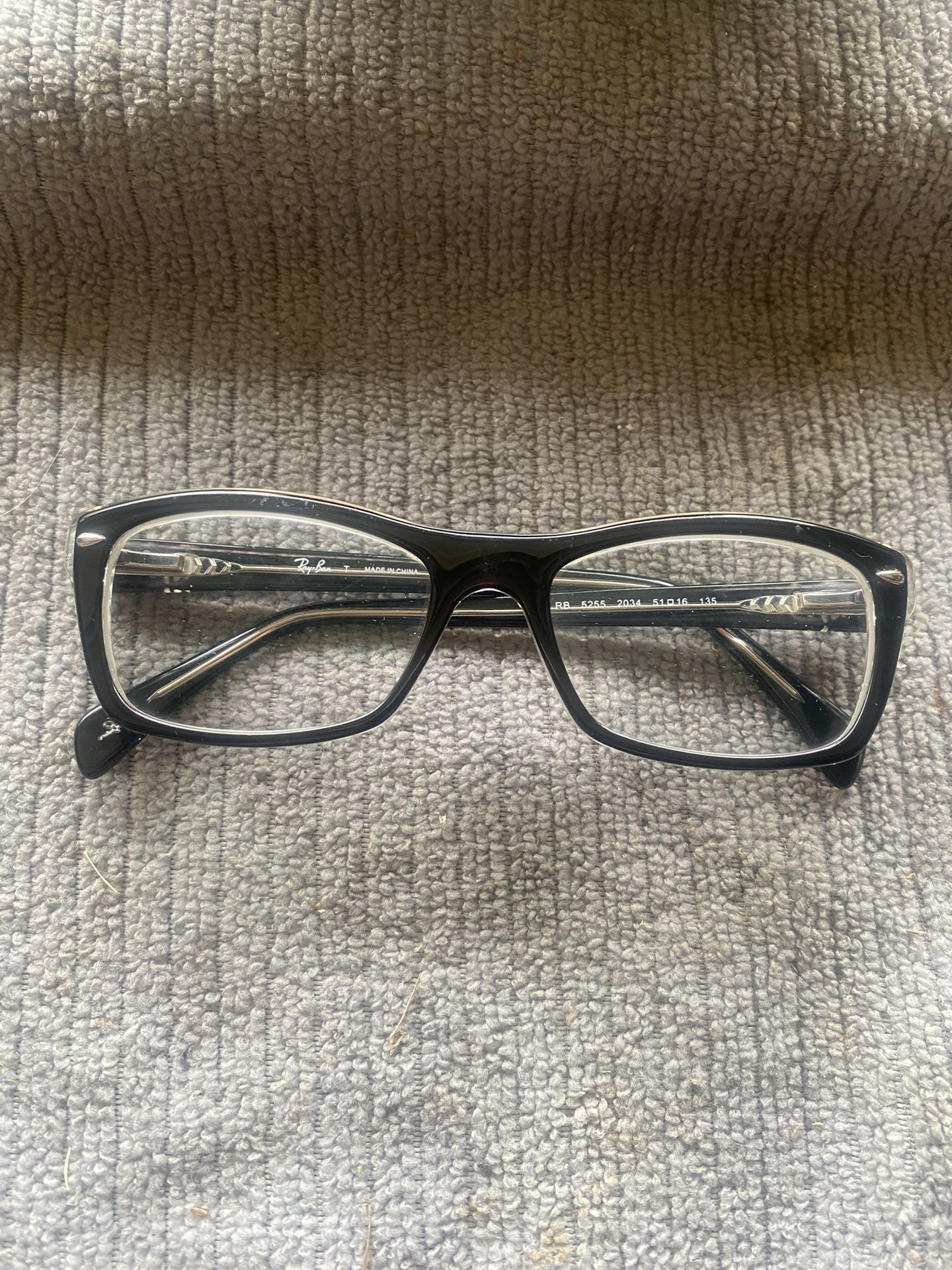 Ray-Ban Eyeglasses Frames RB5(contact info removed) Polished Black On Transparent 51-16-135