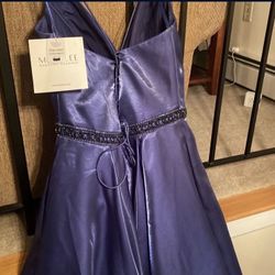 New Navy Blue Prom/Wedding Dress Size 12 NWT With Jewlery