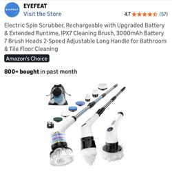 Electric Spin Scrubber, Rechargeable with Upgraded Battery & Extended Runtime, Cleaning Brush $25