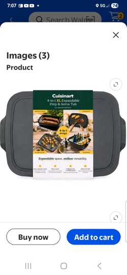 4 gallon capacity expandable tub, Cuisinart