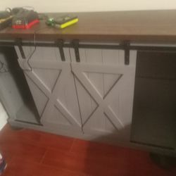 Barn Door Entertainment Center 