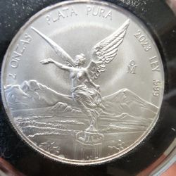 2023 Mexico 2 oz Silver Libertad BU – Low Mintage (30k) .999 Fine Silver

