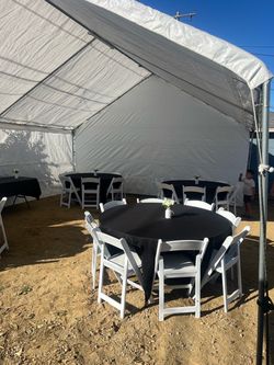 Canopy , tables , chairs