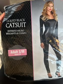 New! Black Catsuit - Sexy Halloween Costume (Adult S/M)