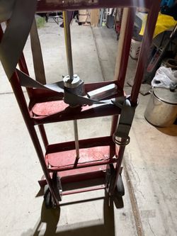 Red Heavy-Duty Moving Dolly with Straps