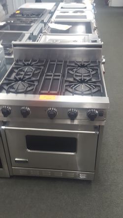 Viking stainless steel gas range