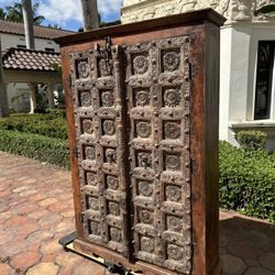 Antique Indian Teak Armoire