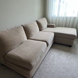 Basset Furniture Sectional with Chaise - Like New