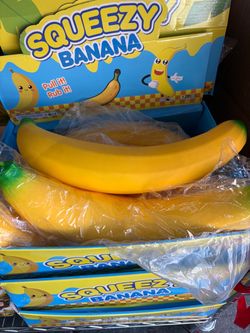 Squeezy Banana Squishy Toy