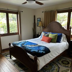 Queen Bed frame And Mattress 