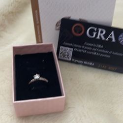 0.5 crt moissanite adjustablet ring