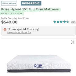 Hybrid Full Mattress w/ Frame 