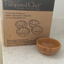 Pampered Chef Bamboo Snack Bowls