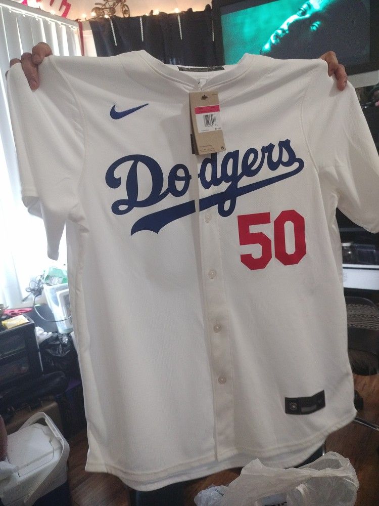 AUTHENTIC BRAND NEW DODGER JERSEY RETAIL $175.00