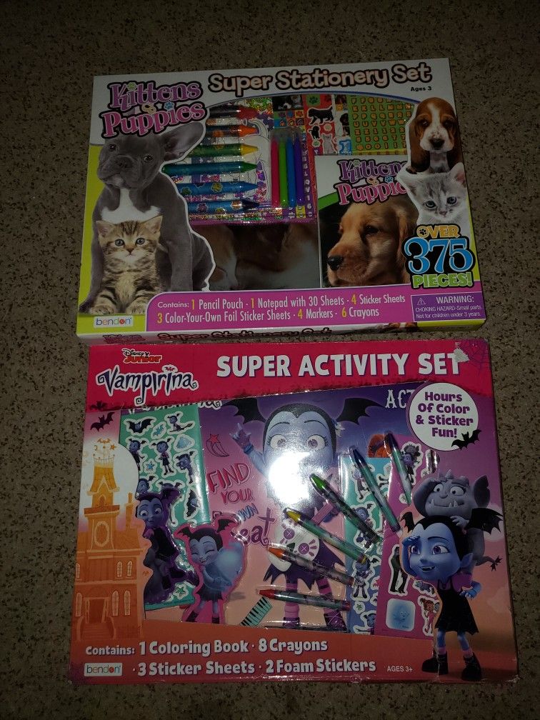 NEW 2 ACTIVITY SETS 390 PIECES TOTAL