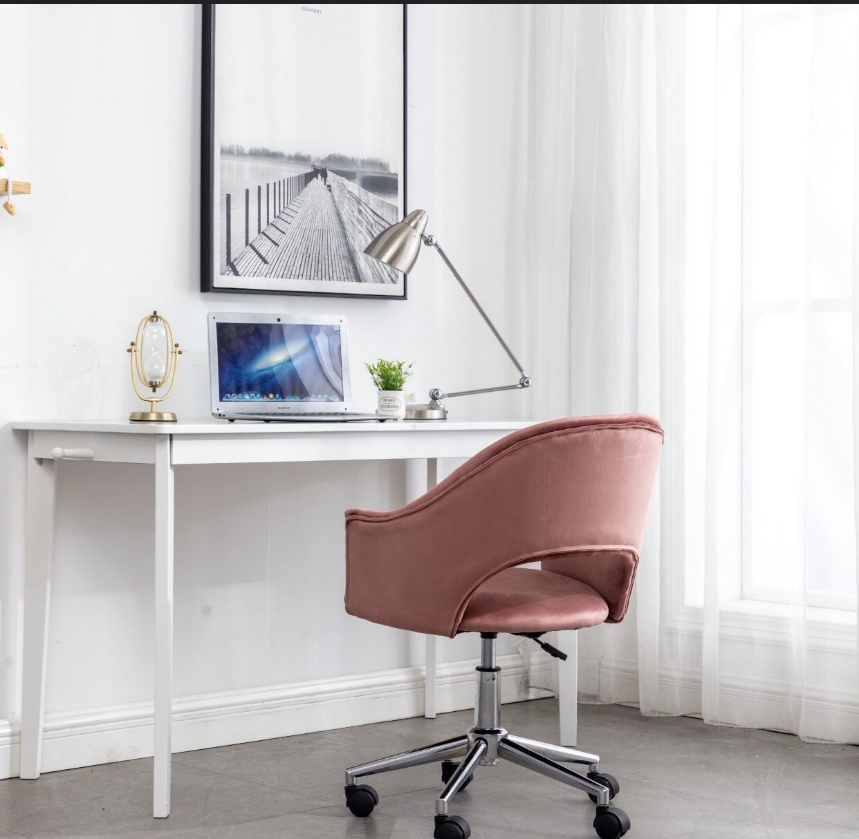 Rose gold velvet vanity chair office chair desk chair pink vanity chair velvet chairs BRAND NEW IN BOX