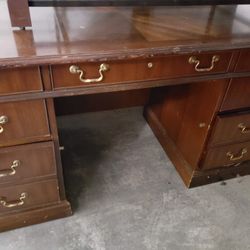 Solid Wood Bankers Desk