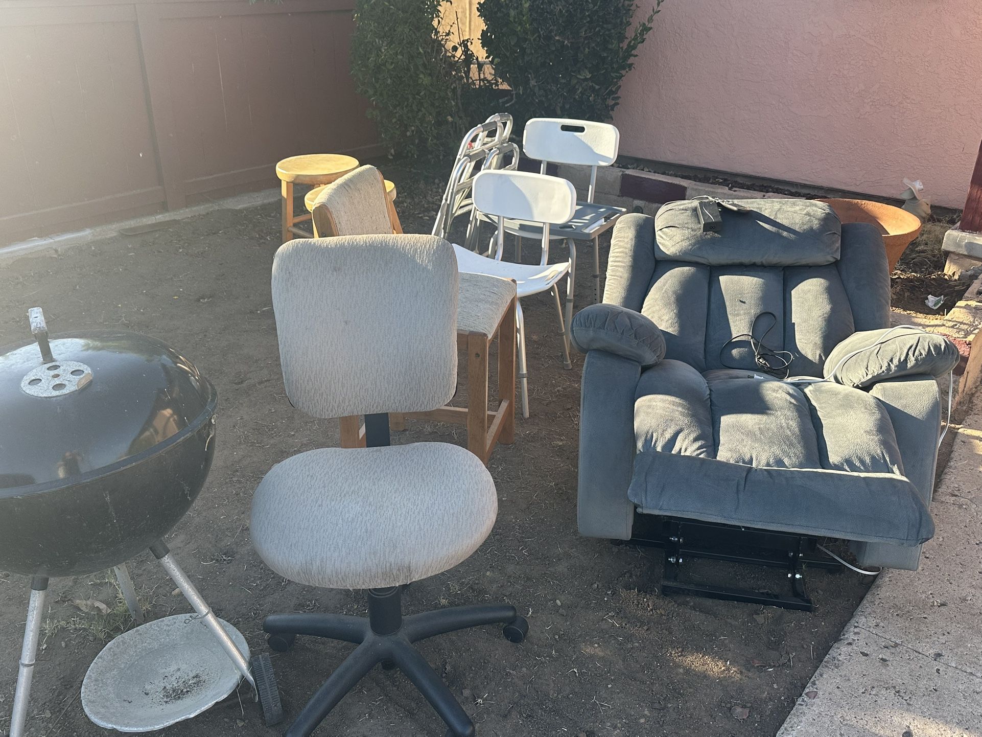 Free furniture and shower chairs, walker, the easy chair works