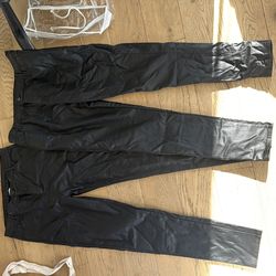 2 pairs of faux leather pants size 12/13