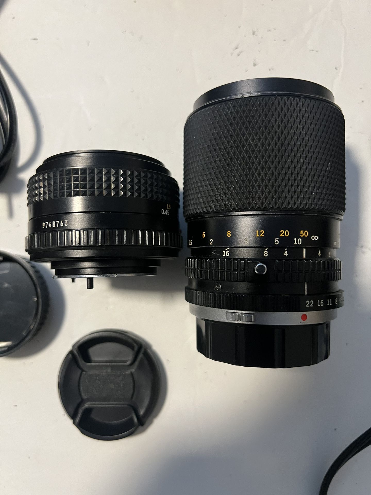 Vintage Olympus and Minolta Lens