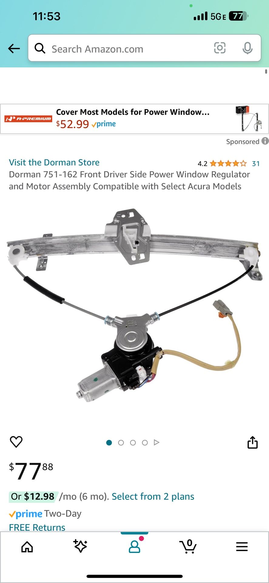 Acura Window Regulator