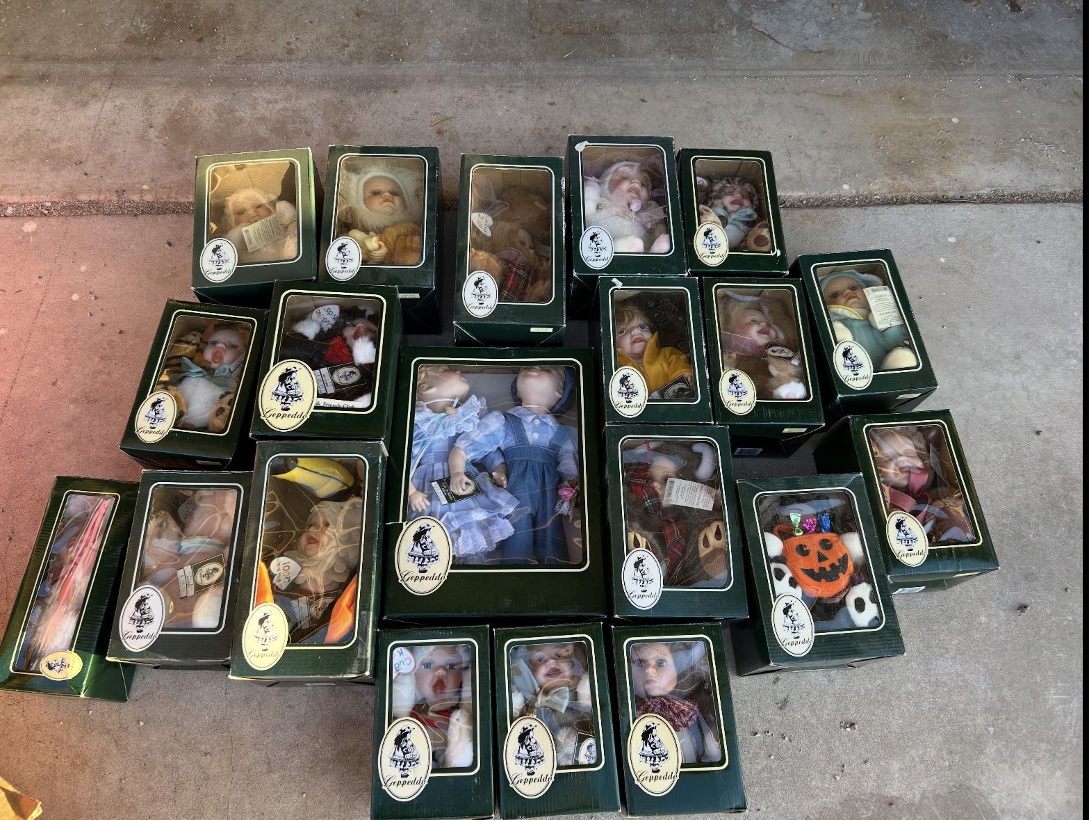 New Vintage Geppeddo Porcelain Dolls