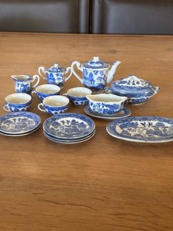 Mini Blue Willow Tea Set Collection