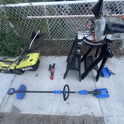 Tools lawnmower weed wacker chop saw