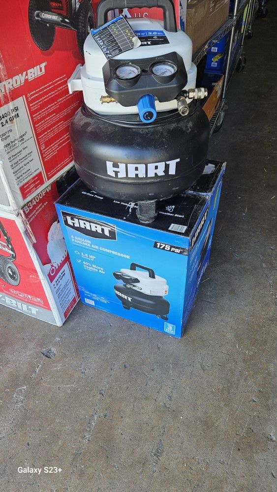 Hart 175psi Air Compressor Like New 