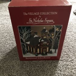 St. Nicholas Square Village Collection - Berrywood School House In Original Box