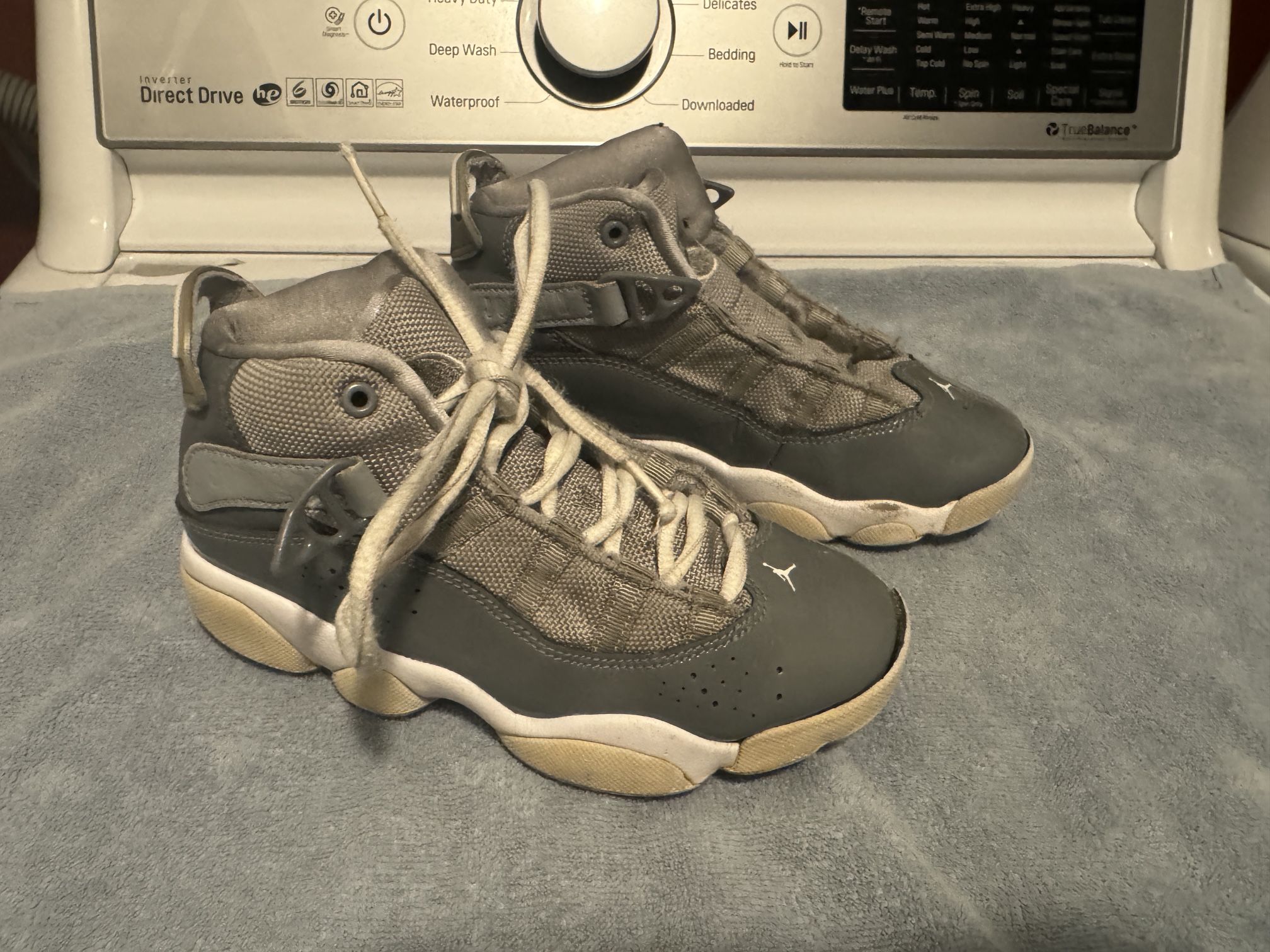 Kid's Jordan 6 Rings- Grey/White
