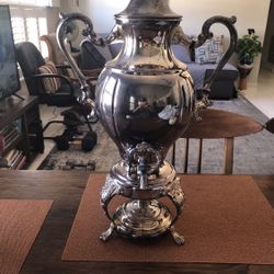 Silver, Plated, Vintage, Coffee, Urn, And Warmer