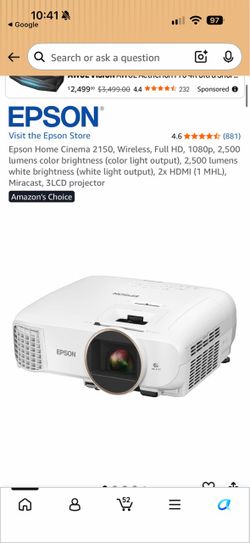 Epson home cinema 2150