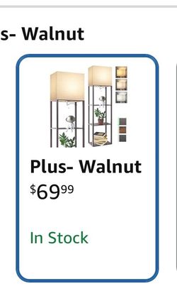 Floor lamp with shelves