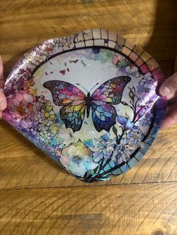 Butterfly and flowers Window decal