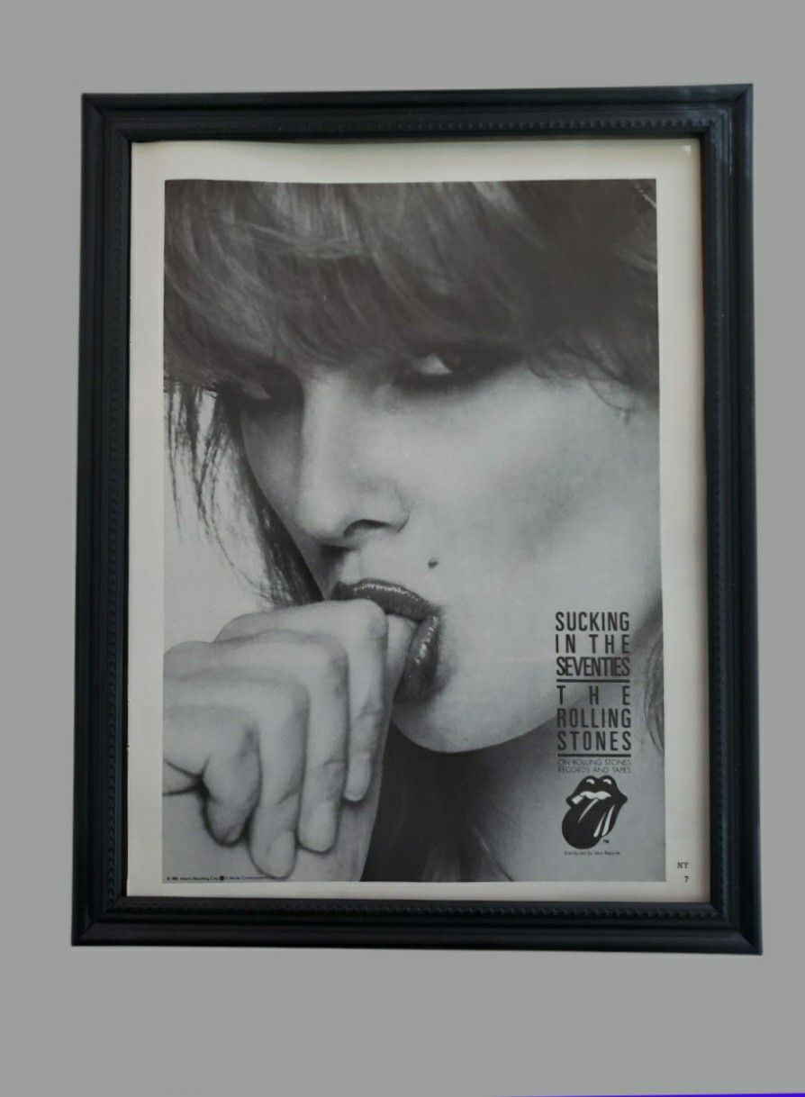 8x10 Framed Original Rolling Stones' compilation album "Sucking in the Seventies," Print
