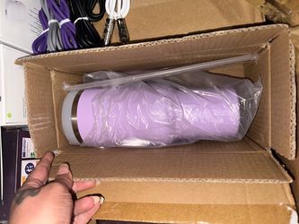 Lavender Insulated Tumbler with Straw