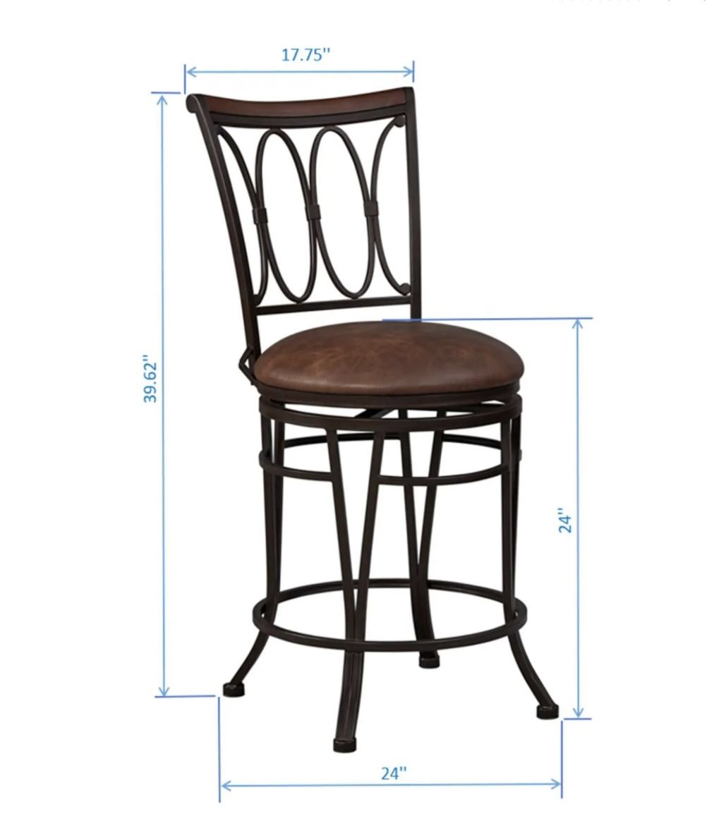 New 4 Chairs In The Box Francine Counter Stool Chair Brown $80.00 Per Chair