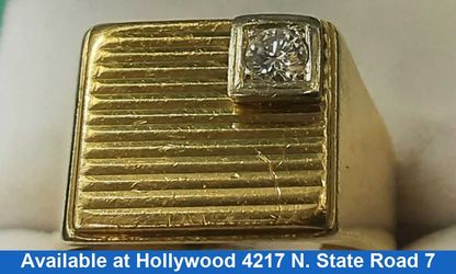 Men's Ring - Yellow Gold 18k (.750) 10.4 grams Size 10