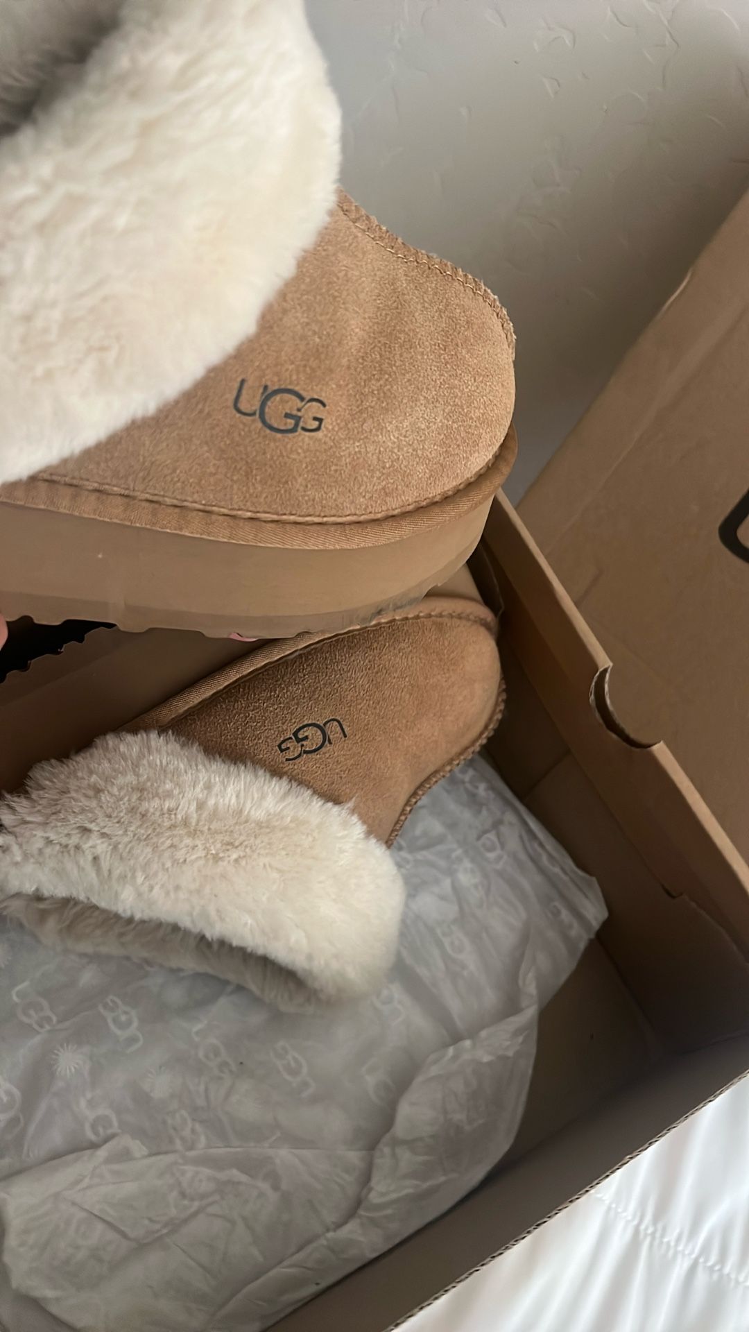 Brown Platform Uggs With Fur