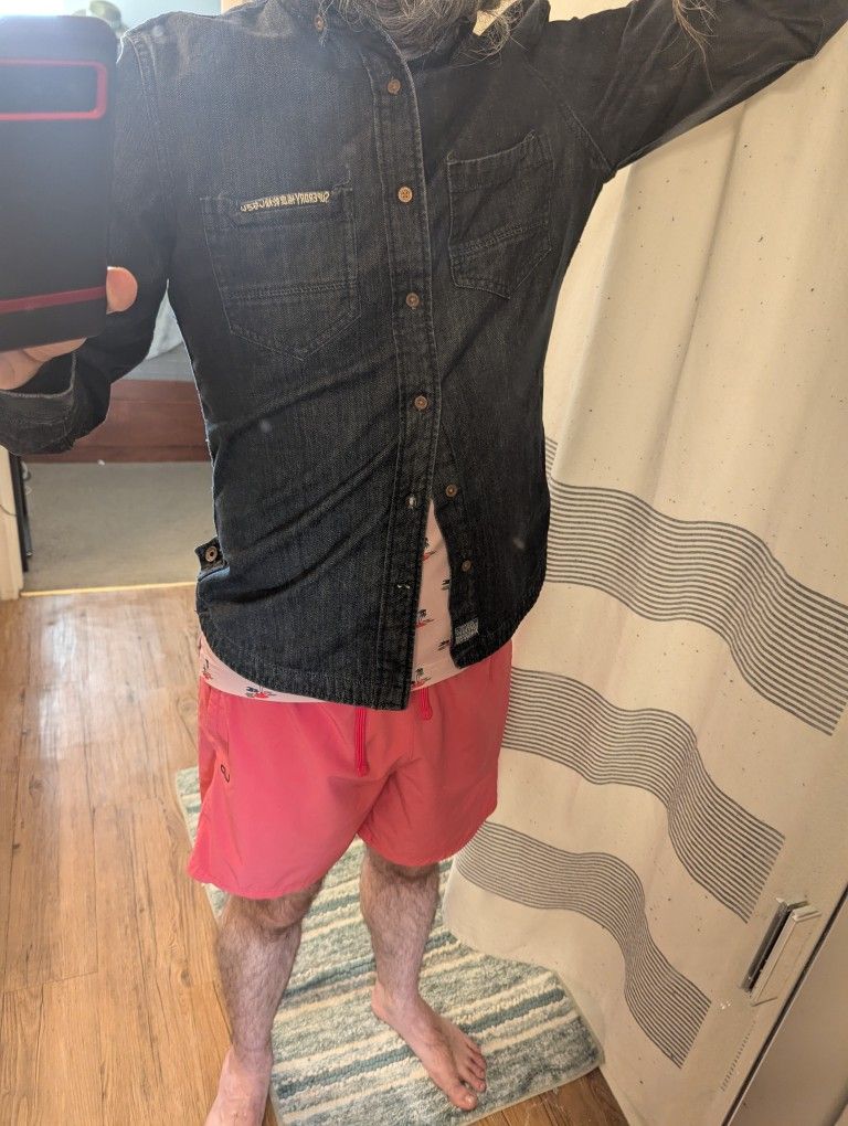 Superdry UK Large Denim Jacket Mens