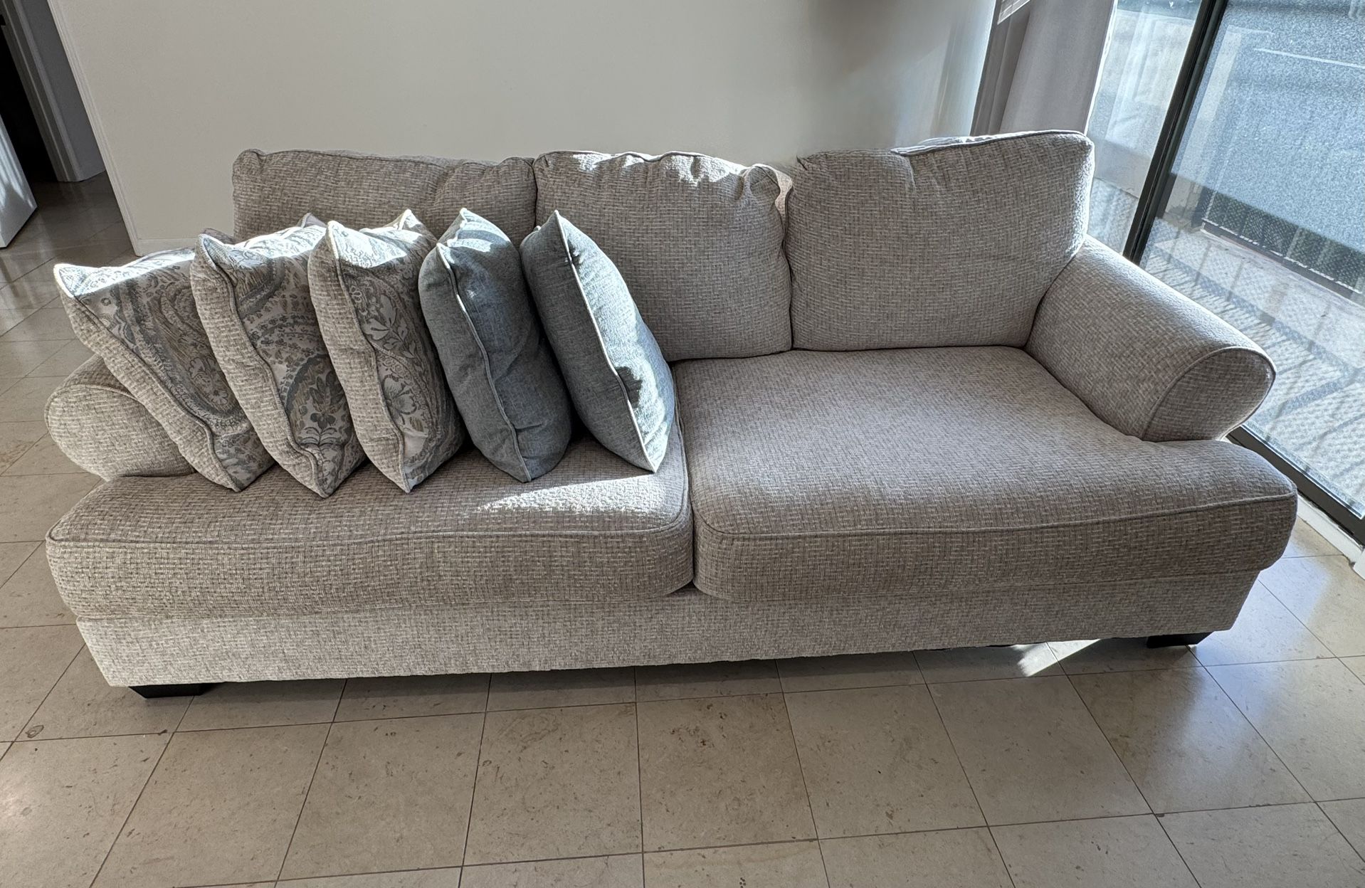 Monaghan Light Beige/Cream Sofa (GREAT CONDITION)